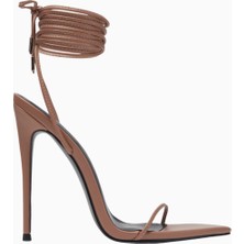 Femme La Luce Minimale Vegan Deri, 120MM Bilekten Bağlı Topuklu Sandalet
