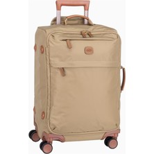 Bric's Milano Bric's X-Travel 55 cm Kabin Boy Trolley Hafif, Deri Detaylı ve Şık Seyahat Valizi