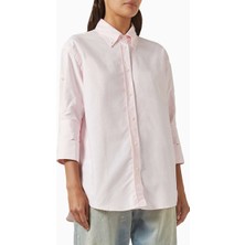 Acne Studios Pamuklu Button-Up Gömlek - Pembe - 100% Pamuk - Rahat ve Şık Tasarım