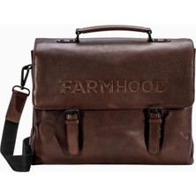 Farmhood Memphis Deri Xxl Evrak Çantası, 3 Bölmeli, 39 Cm, Yüksek Kaliteli Hakiki Deri