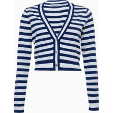 Alice and Olivia Çizgili Uzun Kollu Hırka