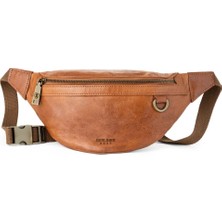 Berliner Bags Turin Deri Bel Çantası, Ayarlanabilir Askılı Unisex, Vintage Kahverengi