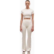 Because Of Alice Base Sculpting Flared Leggings Şekillendirici Yüksek Bel Bol Paça Kadın Tayt