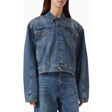 Haikure Renee Boxy Denim Ceket, Oversize Modern Kadın Jean Ceket