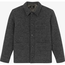 A.P.C Emile Heather Gri Lüks Italyan Yün Gömlek-Ceket