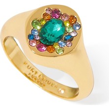 Kurt Geiger Regency Signet Ring 1.8x1.5 Cm, Renkli Modern Signet Yüzük Zarif Tasarım
