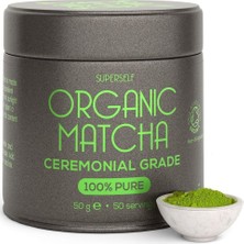 Superself Organik Matcha Tozu 50G, Törensel Sınıf, %100 Saf, Japon Taş Öğütme