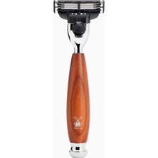Mühle Vıvo 3 Bıçaklı Erik Ağacı Tıraş Bıçağı, Krom Kaplama Metal Detaylı