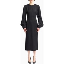16ARLINGTON Saverico Midi Twill Elbise