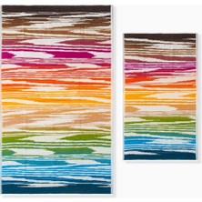 Missoni Fiammetta Havlular 2’li Set, Soyut Zikzak Desenli, Modern & Yumuşak, Lüks Pamuk