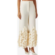 Awake Rectangle Fringe Culotte Pantolon Krem