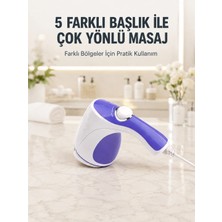 Epilons Elektrikli Masaj Aleti 5 Başlıklı Güçlü Titreşimli Selülit Karşıtı Vücut Masaj Cihazı