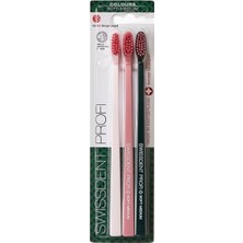 Swissdent Swıssdent Profı Colours 3’lü Diş Fırçası Seti, Soft-Medium, Küçük Başlıklı