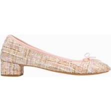 Repetto Camille 30 Ballerina Pumps, Parlak Tweed, Fiyonk Detaylı Tasarım, 30MM Topuk, Fransız Zarafeti