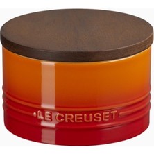 Le Creuset Signature Seramik Lüks Tasarım Saklama Kabı Akasya Kapaklı