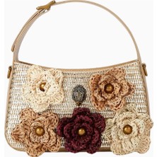 Kurt Geiger Mini Bond Flower El Çantası, Jüt & Polyester Şık Tasarım