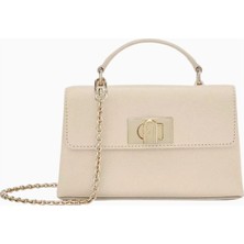 Furla 1927 Mini Deri Crossbody Bag, Şık Zincir Askılı ve Top Handle Çanta
