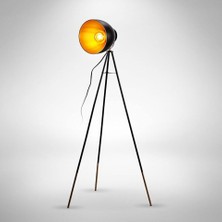 B.K. Licht Ayaklı Lamba Vintage Endüstriyel Tasarım, E27 Duy, 40 Watt, Döndürülebilir