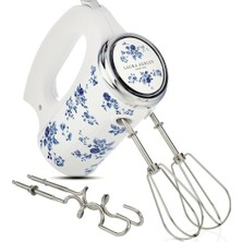 Laura Ashley China Rose 300W El Mikseri 5 Kademeli, Çelik Çırpıcı ve Yoğurma Aparatlı