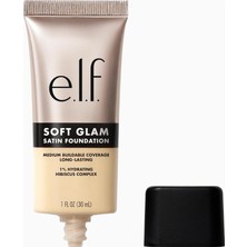 E.l.f. E.l.f Soft Glam Satin Fondöten, Orta Kapatıcılık, Nefes Alabilen ve Uzun Süre Kalıcı
