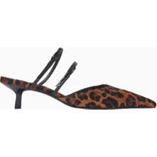 Schutz Fresh Boho 53MM Topuklu Leopar Desenli Deri Mules, Şık ve Cesur Tasarım
