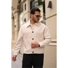 Yusk Oversize Rahat Mevsimlik Kaşe Ceket