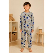 Durukoza %100 Pamuk Erkek Çocuk Pijama Takımı Sonic 4 Mevsim