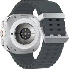 Uslucan Alışveriş Watch 7 Ultra KR417 Rug Silikon Kordon - Koyu Gri