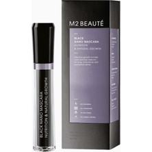 M2 Beaute M2 Beauté Black Nano Maskara, Hacim Veren, Ipeksi ve Belirgin Kirpikler