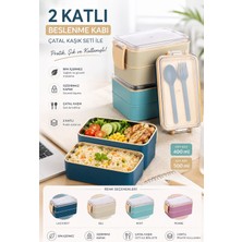 Titiz Leon Life 2 Katlı Fely Beslenme Kabı 400 ml + 500 ml Beslenme Kutusu Çantası