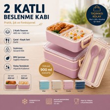 Titiz Leon Life 2 Katlı Fely Beslenme Kabı 400 ml + 500 ml Beslenme Kutusu