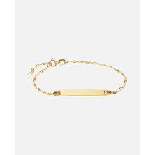 FAVS Little Friends Favs 375ER Gelbgold Çocuk Bilezik Kişiye Özel Tasarım ve Uzatma Seçeneği ile 16 cm