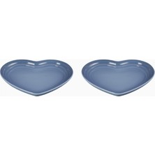 Le Creuset 2’li Kalp Şeklinde Tabak Seti Seramik