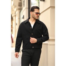 Yusk Oversize Rahat Mevsimlik Kaşe Ceket