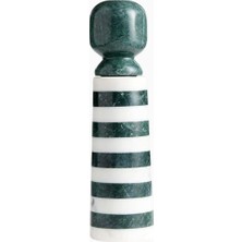 Crate & Barrel Daniel Humm Geneve Green-White Marble Salt Mill, Mermer Tuz Değirmeni