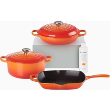 Le Creuset 3 Parça Döküm Tencere Başlangıç Seti