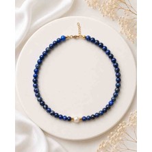 Cunda Doğal Taş Design Inci & Lapis Lazuli Doğal Taş Kolye