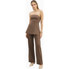 Because Of Alice Strapless Linen A-Line Bodice Kadın Üst