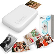 Liene Akıllı Telefonlar Için Mini Fotoğraf Yazıcısı - 50 Yaprak Çinko Fotoğraf Kağıdı