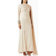Ac By Aanchal Chanda Embellished Cape Işlemeli Pelerinli Kadın Elbise