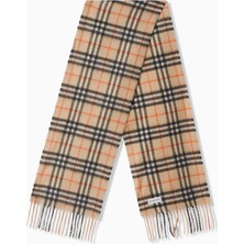 Burberry Çocuk Kaşmir Kareli Eşarp, Vintage Check & Saf Kaşmir