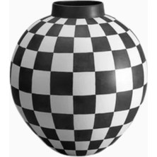 L'objet Xlarge Damier Porselen Vazo