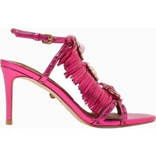 Kurt Geiger Jewel Fringe 90 Lüks Topuklu Deri Sandalet