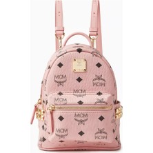 Mcm Mini Stark Pudra Pembe Stud Detaylı Lüks Sırt Çantası