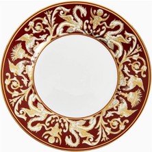 Wedgwood Renaissance Kırmızı Florentine Accent Porselen Tabak, 23 cm
