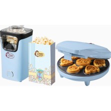 Bestron Sweet Dreams Mini Hayvan Motifli Waffle Makinesi ve Turbo Mısır Patlatma Makinesi