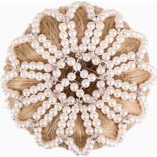 Br Pearl Diamond Lüks Taşlı Topuz Filesi