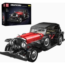 Mould King Oldtimer Classic Araba Model Yapım Seti 1308 Parça Koleksiyon