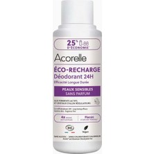 Acorelle Deo Roll-On Hassas Ciltler Için, 24 Saat Etkili, Parfümsüz Doğal Deodorant
