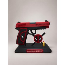 Pilovestik Deadpool Temalı Dekoratif Figür Masaüstü Modeli Standlı (18X21 Cm)